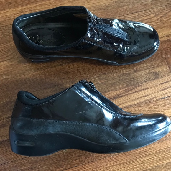 SOLD Cole Haan Nike Air Patent Leather Front Zip Shoes - Picture 5 of 9